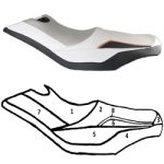 Seat cover for Sea-Doo 2011 GTS Pro/2009-2010 GTI Rental 130, 130, SE 130, SE 155