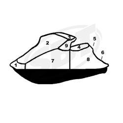 Чехол для Sea-Doo 2006-2010 GTI/ GTI SE с Зеркалами