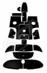 Полный Комплект Противоскользящих Ковриков, Yamaha Jet Boat  AR 230 /AR230 HO /SR230 /SX 230 /SX230 HO 2005 2006