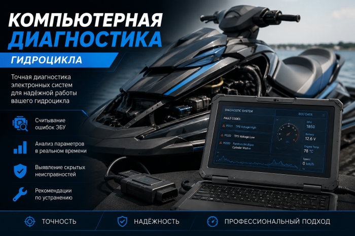 Компьютерная Диагностика Гидроцикла/Катера(Sea-Doo, Yamaha, Kawasaki)