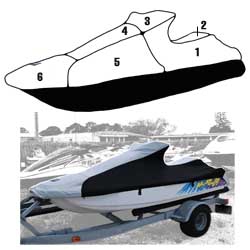 Транспортировочный/Стояночный Чехол для Yamaha 1991-1993 Wave Runner LX/ 1992-1995 VXR, VXR Pro