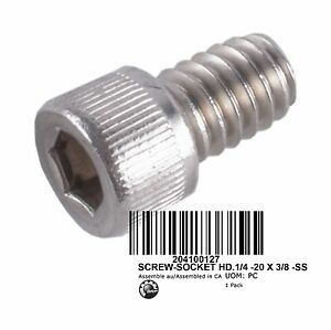 204100127, ВИНТ HD.1 / 4 "-20 X 3/8" -SS
