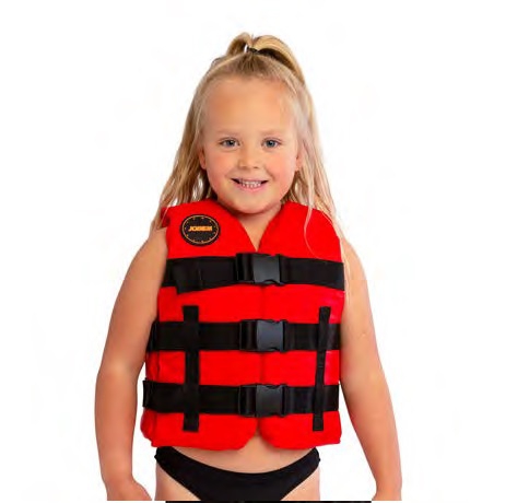 Детский Жилет Страховочный, Jobe, Nylon Life Vest Kids, Красный, Бирюзовый, 244823015