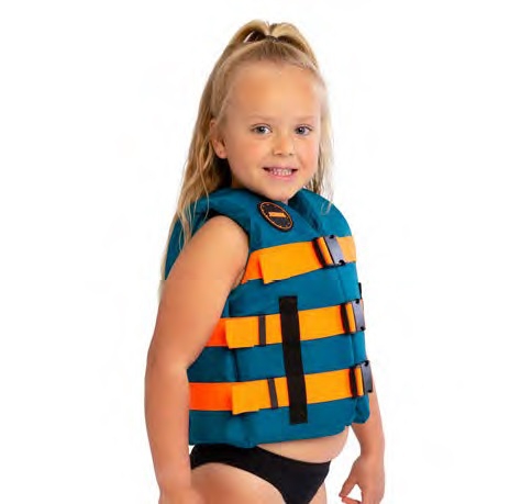 Детский Жилет Страховочный, Jobe, Nylon Life Vest Kids, Красный, Бирюзовый, 244823015