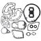 Installation Gasket Kit Fits Yamaha 6K8-41124-00-00 6K8-15369-00-00