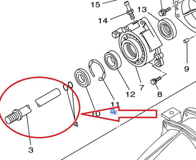 Вал Демпферной Муфты, Yamaha,  Wave Venture /XL760 /XL700 63N-51323-10-00 1995 1996 1997 1998 1999 2000 2001 2002