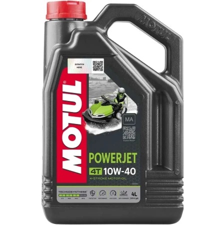Масло Моторное, Motul, Powerjet 4T, 10W40, 4л