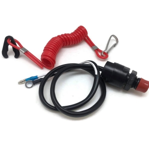 97765M, КНОПКА АВАРТЙНОЙ ОСТАНОВКИ(ПРОВОД 60СМ - 2 КОНТАКТА)