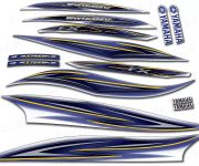 Комплект Наклеек, Голубой, YAMAHA, FX HO, FX160 HIGH OUTPUT  CRUISER, 2003 2004 2005